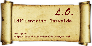 Löwentritt Oszvalda névjegykártya